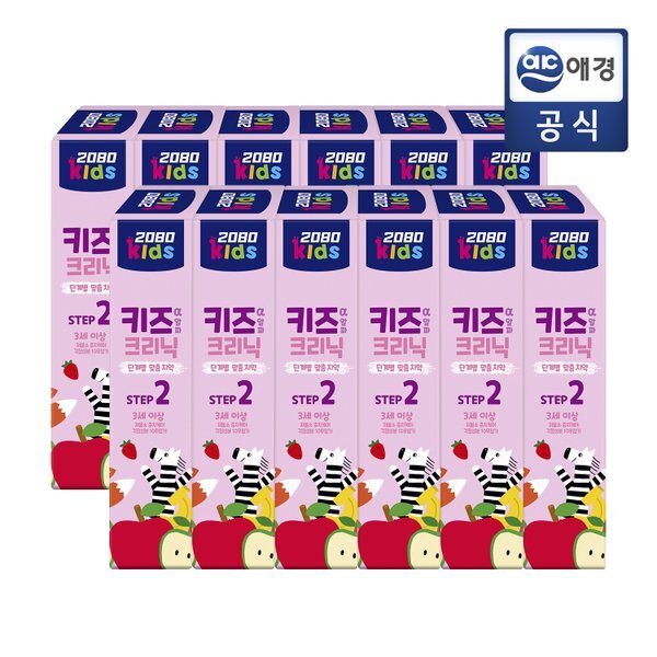 2080 Kids Clinic Alpha Toothpaste Fruity Step 2 80g × 12