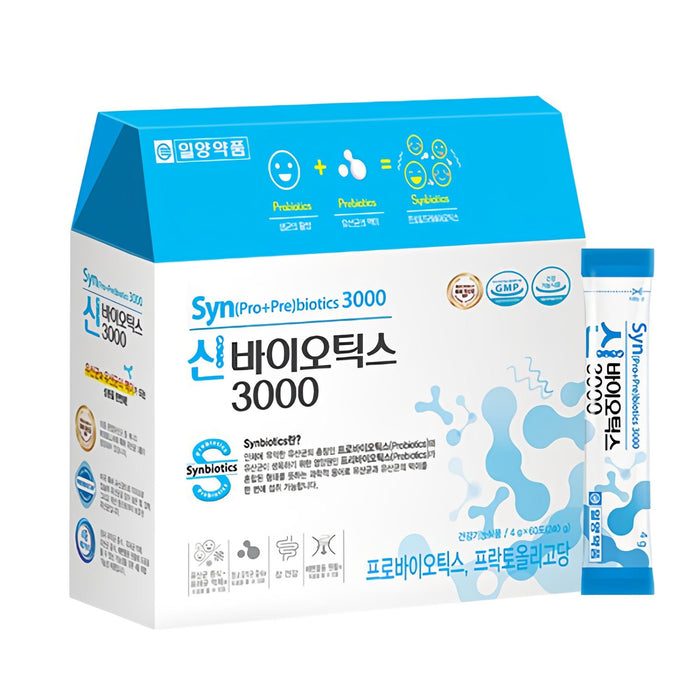 Ilyang Syn(Pro+Pre)biotics 3000 Probiotic Powder Sticks, 240 g (60 × 4 g), 1 Pack