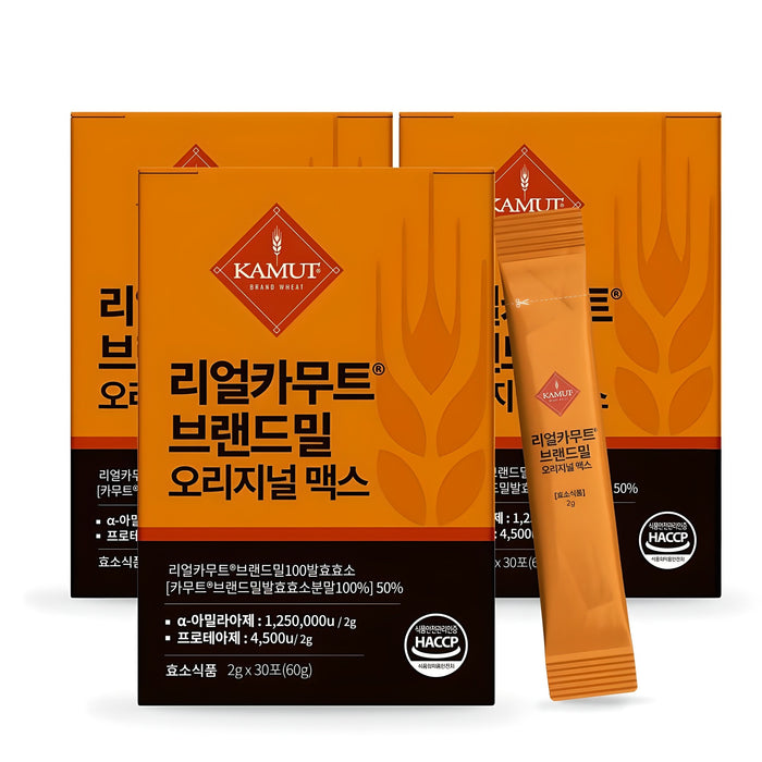 KAMUT Brand Wheat Original Max Fermented Enzyme Powder, 60 g × 3 Boxes