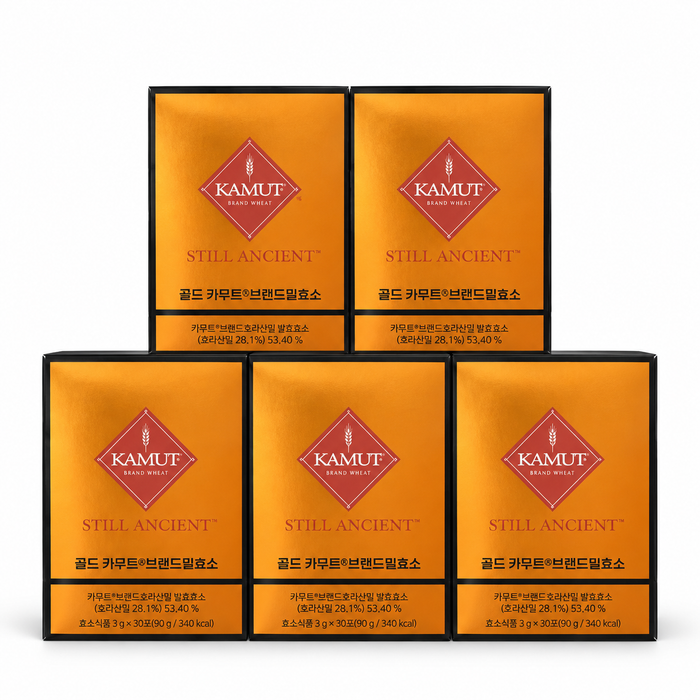 GrainOn Gold Kamut Enzyme Powder, 3 g (0.11 oz) × 30 Sachets × 5 Boxes
